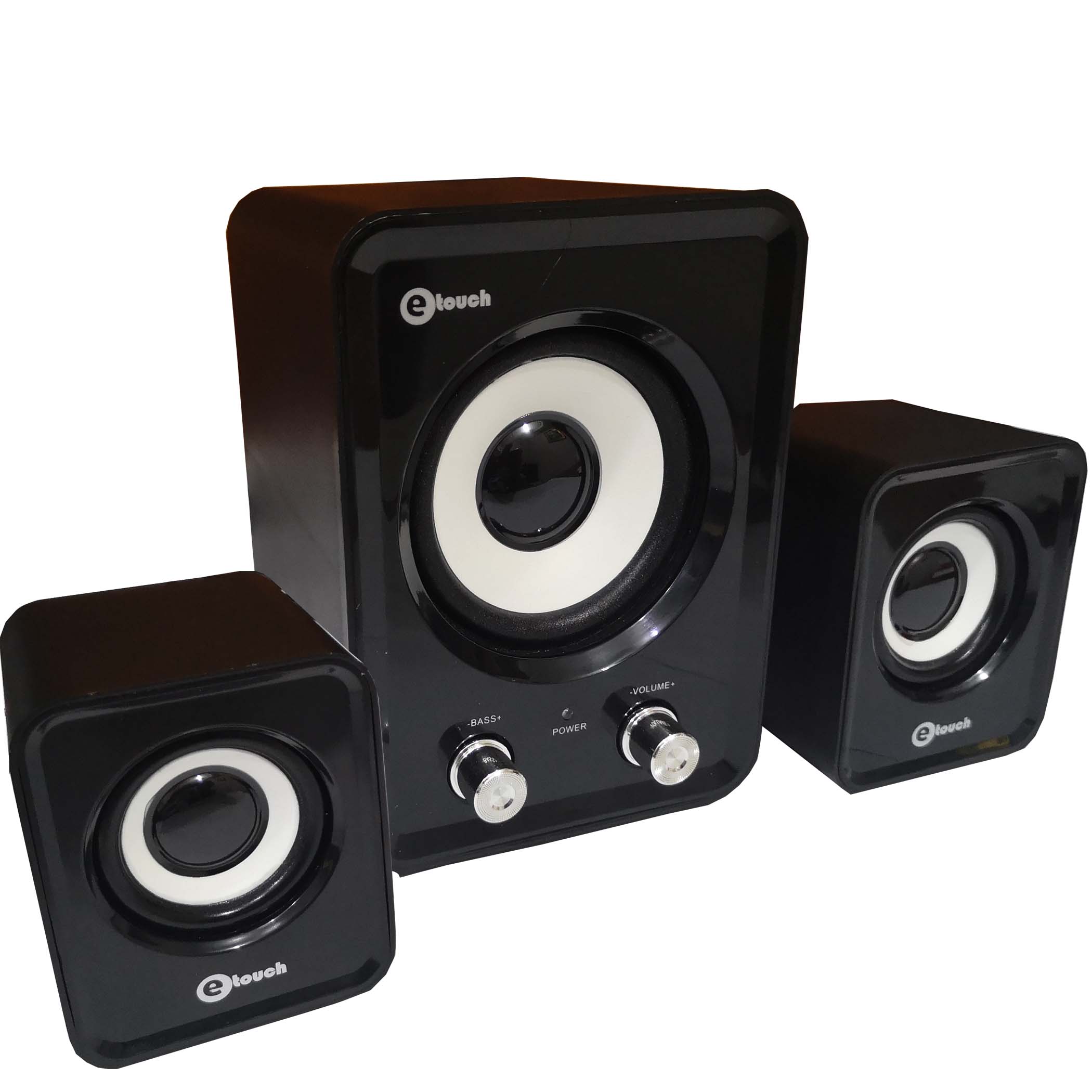 Bocinas Etouch® Bocina Parlante Usb Woofer Y 2 Bocinas Satelitales 11 Watts Rms 2498